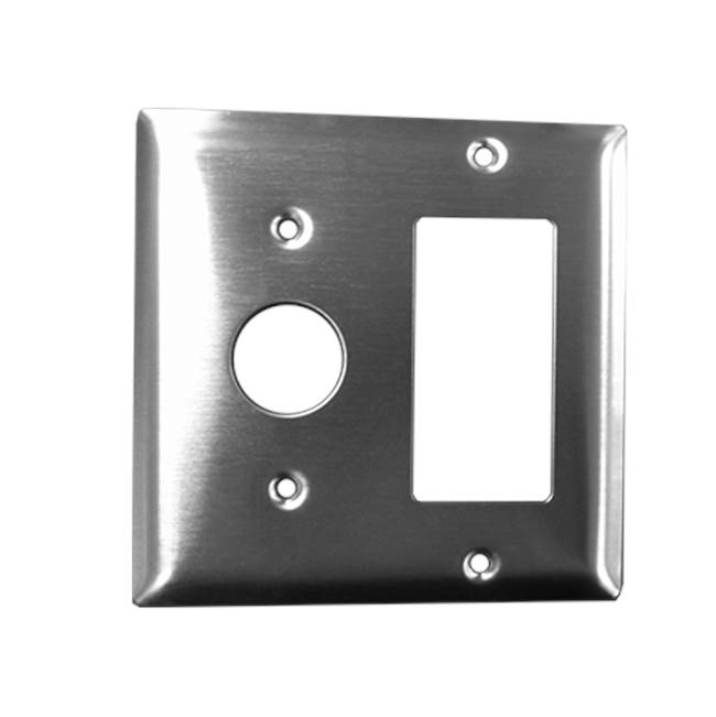 Amba Products JEEVES Double/RADIANT Square Gang Plate - Polished