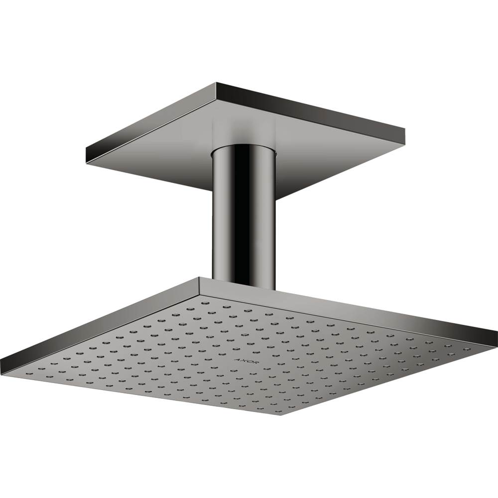 Axor ShowerSolutions Showerhead 250 Square 2-Jet Ceiling Connection, 1.75 GPM in Polished Black Chrome