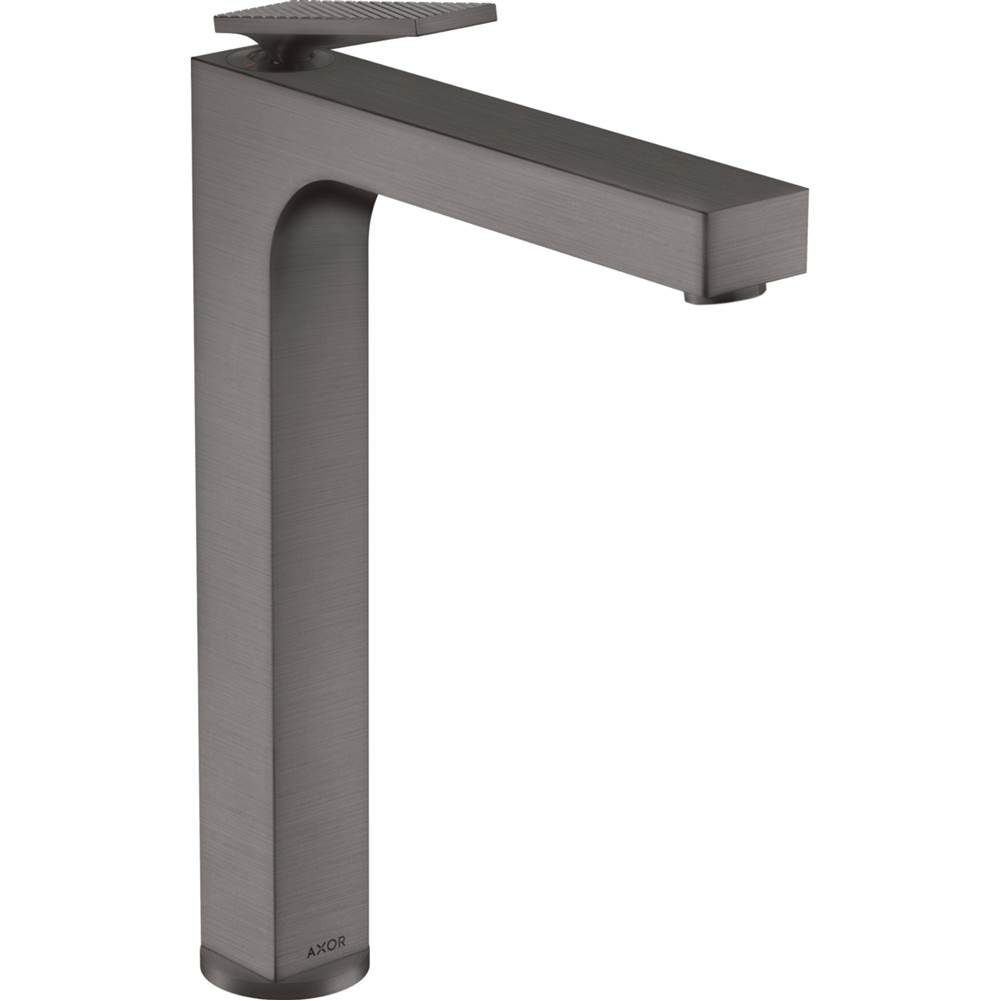 Axor Citterio Single-Hole Faucet 280 with Pop-Up Drain- Rhombic Cut, 1.2 GPM in Brushed Black Chrome