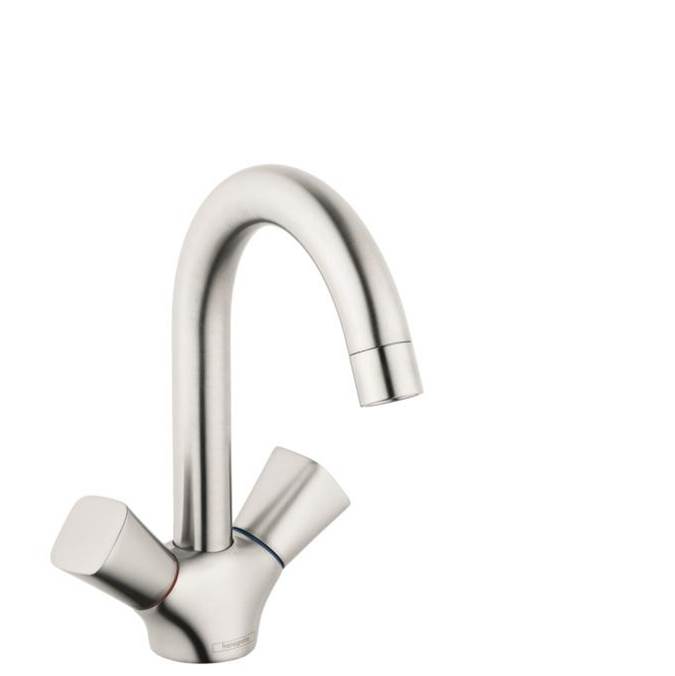 Hansgrohe Logis Single-Hole Faucet 150 with Swivel Spout and Pop-Up Drain, 1.2 GPM in Brushed Nickel