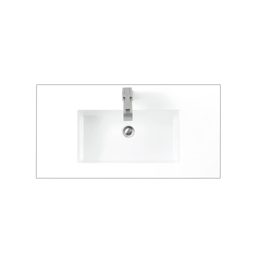 James Martin Vanities 35.4'' Single Sink Top, Glossy White