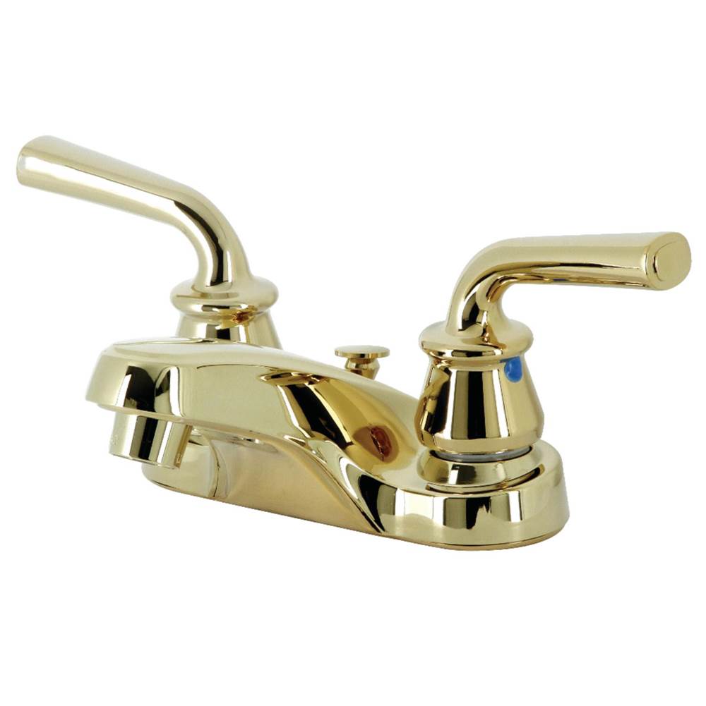 Kingston Brass Kingston Brass KB252RXLB Restoration 4-Inch Centerset Bathroom Faucet with Brass Pop-Up, Polished Brass
