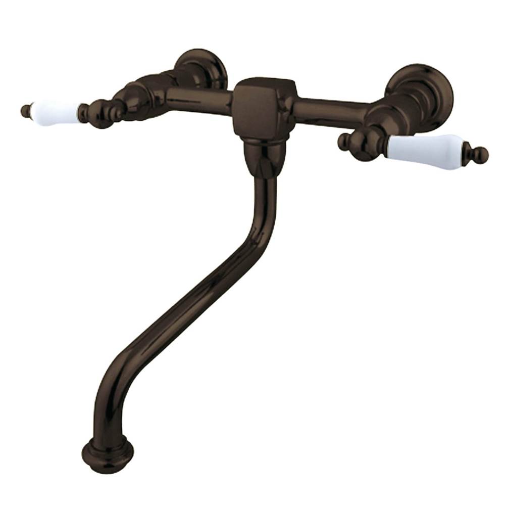 Kingston Brass Heritage Wall Mount Bathroom Faucet, Oil Rubbed Bronze
