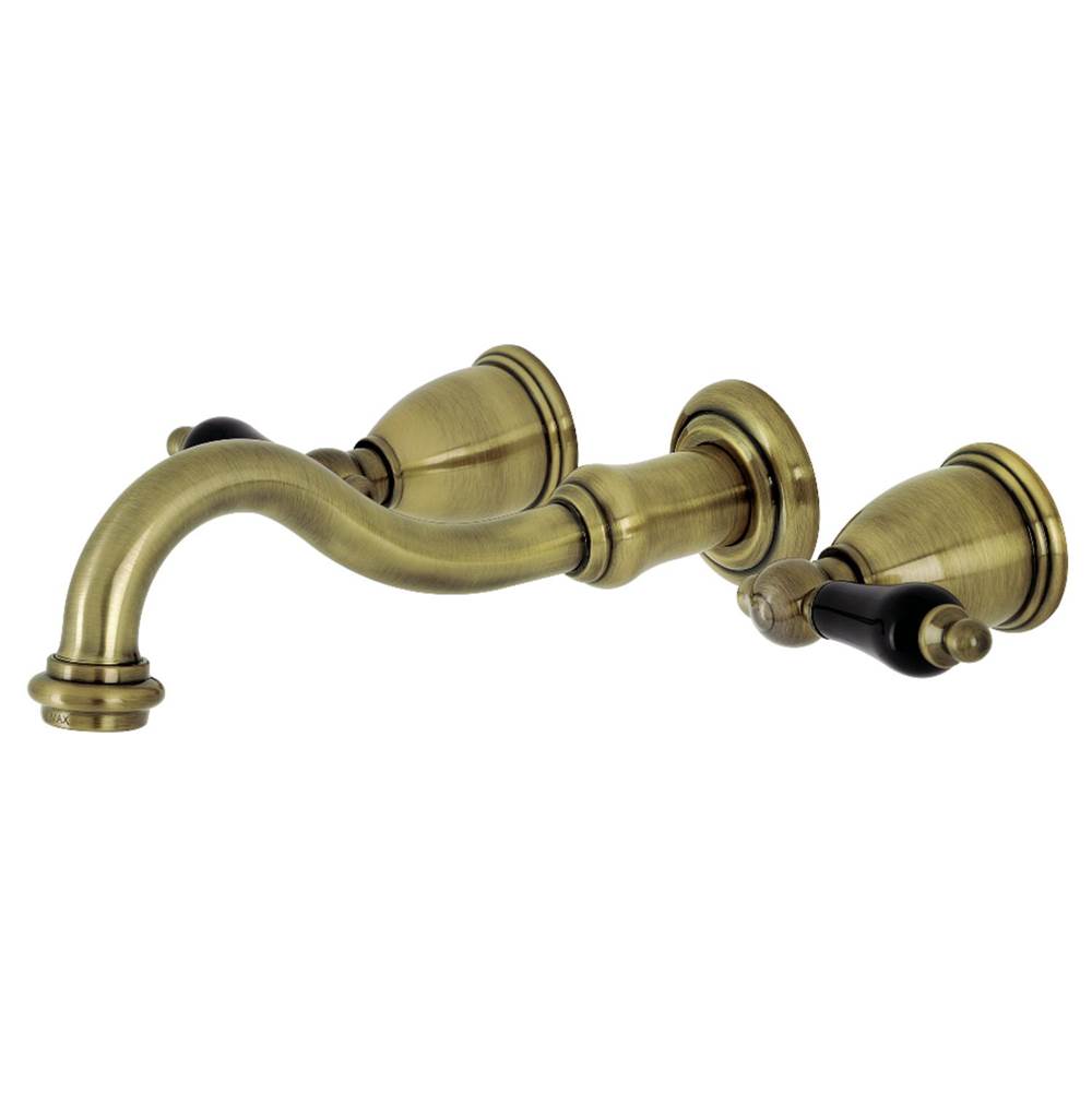 Kingston Brass Duchess Two-Handle Wall Mount Bathroom Faucet, Antique Brass