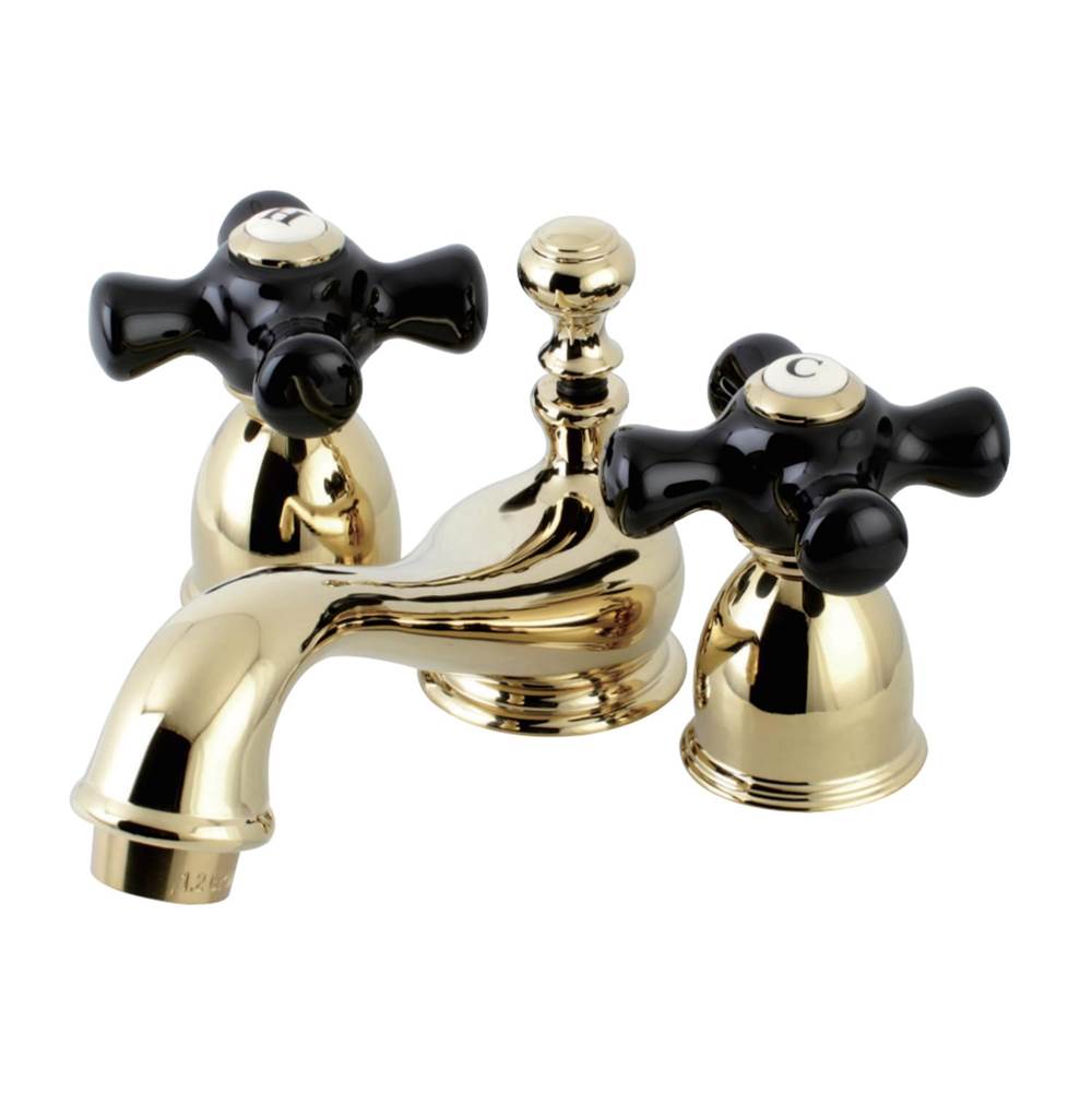 Kingston Brass Duchess Mini-Widespread Bathroom Faucet, Polished Brass