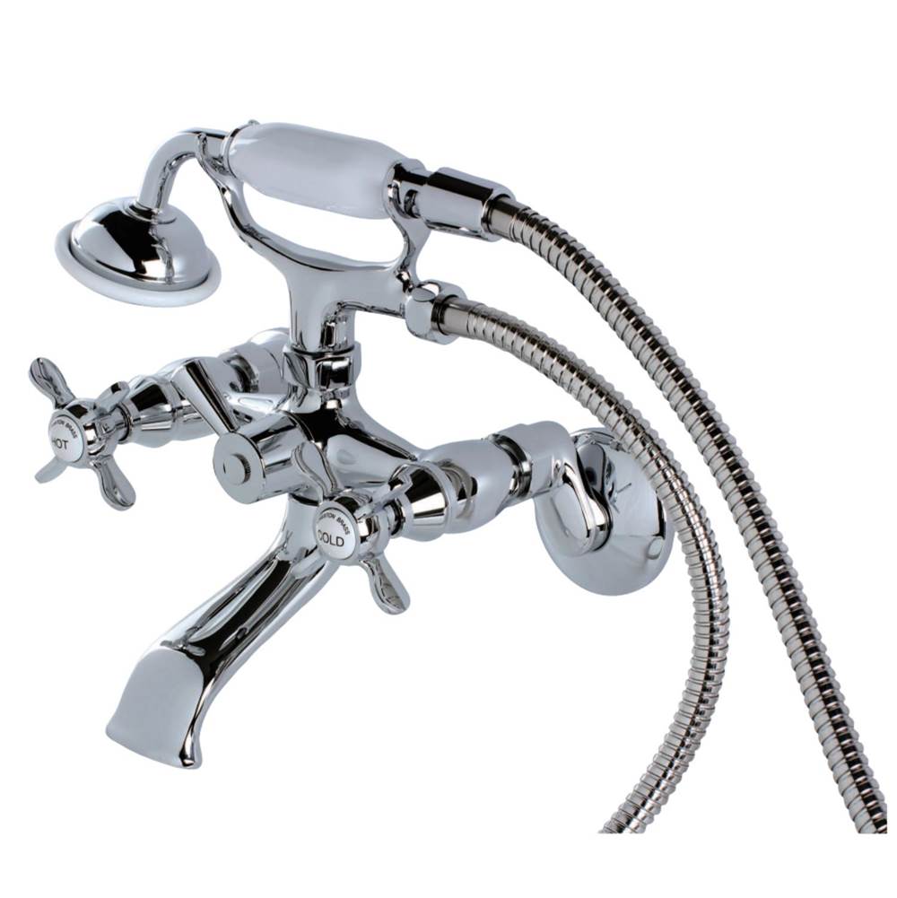 Kingston Brass Essex Clawfoot Tub Faucet with Hand Shower, Polished Chrome