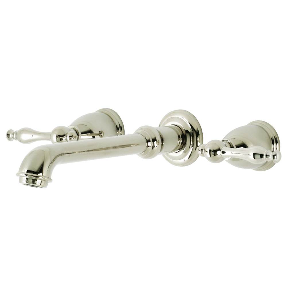 Kingston Brass 8-Inch Center Wall Mount Bathroom Faucet, Polished Nickel