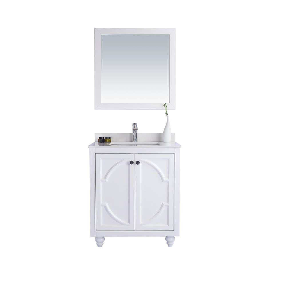 LAVIVA Odyssey - 30 - White Cabinet And White Quartz Countertop