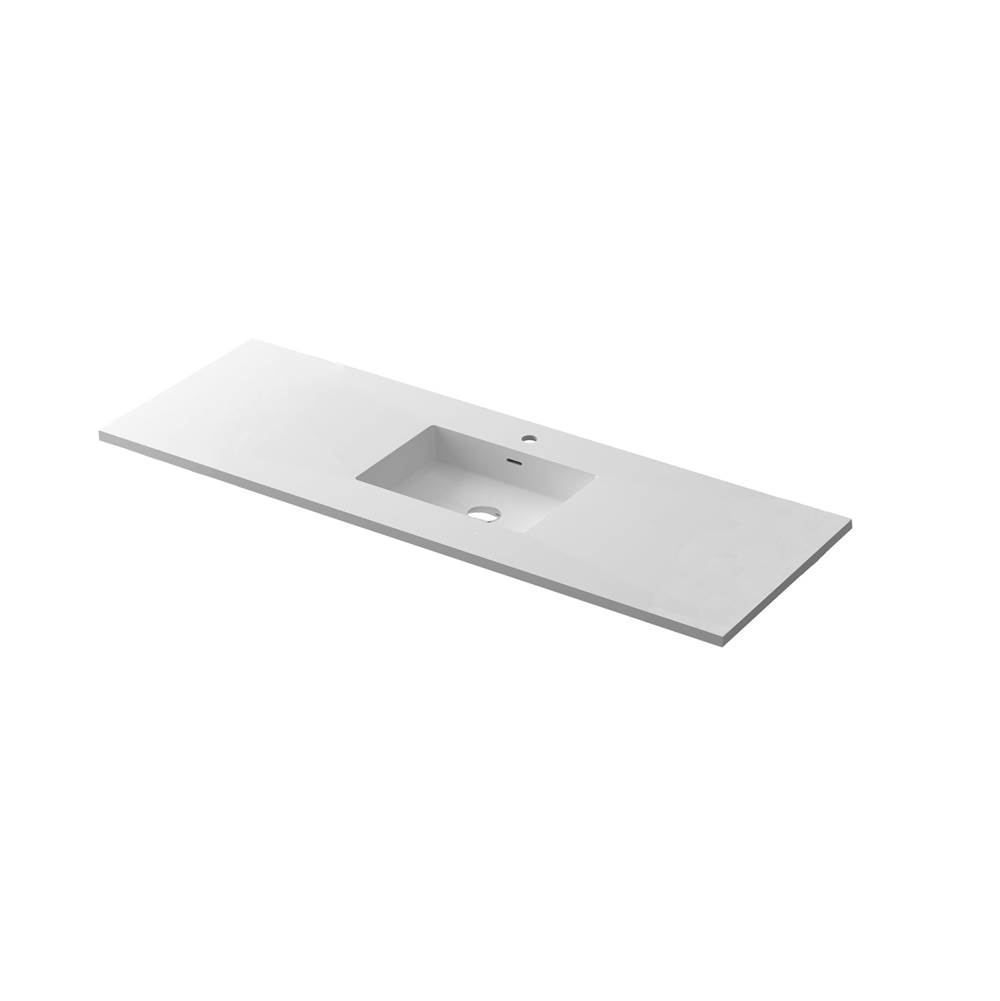 LAVIVA VIVA Stone 54'' Matte White - Solid Surface Countertop