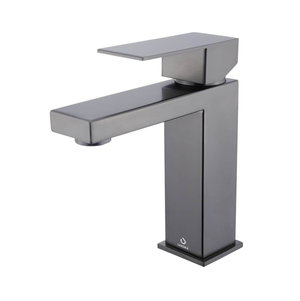 Lexora Monte Stainless Steel Single Hole Bathroom Faucet -  Gun Metal