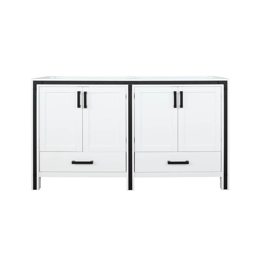 Lexora Ziva 60'' White Vanity Cabinet Only
