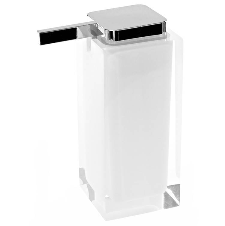 Nameeks Square White Countertop Soap Dispenser