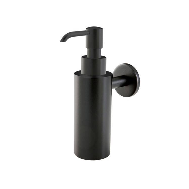 Nameeks Wall Mounted Round Black Soap Dispenser