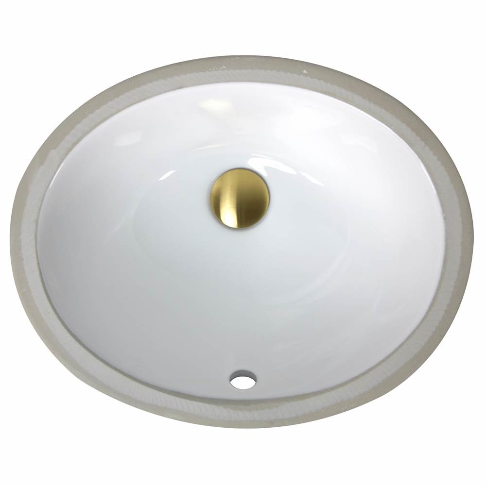Nantucket Sinks Glazed Bottom 13 Inch X 10 Inch Undermount Ceramic Sink In White Gb-13X10-W