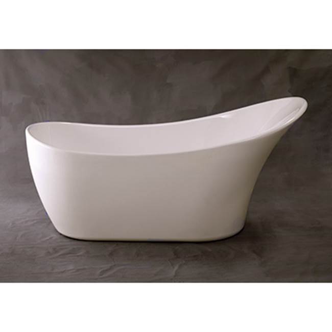 Strom Living Acrylic Freestanding Tub With Supercoated Brass Drain