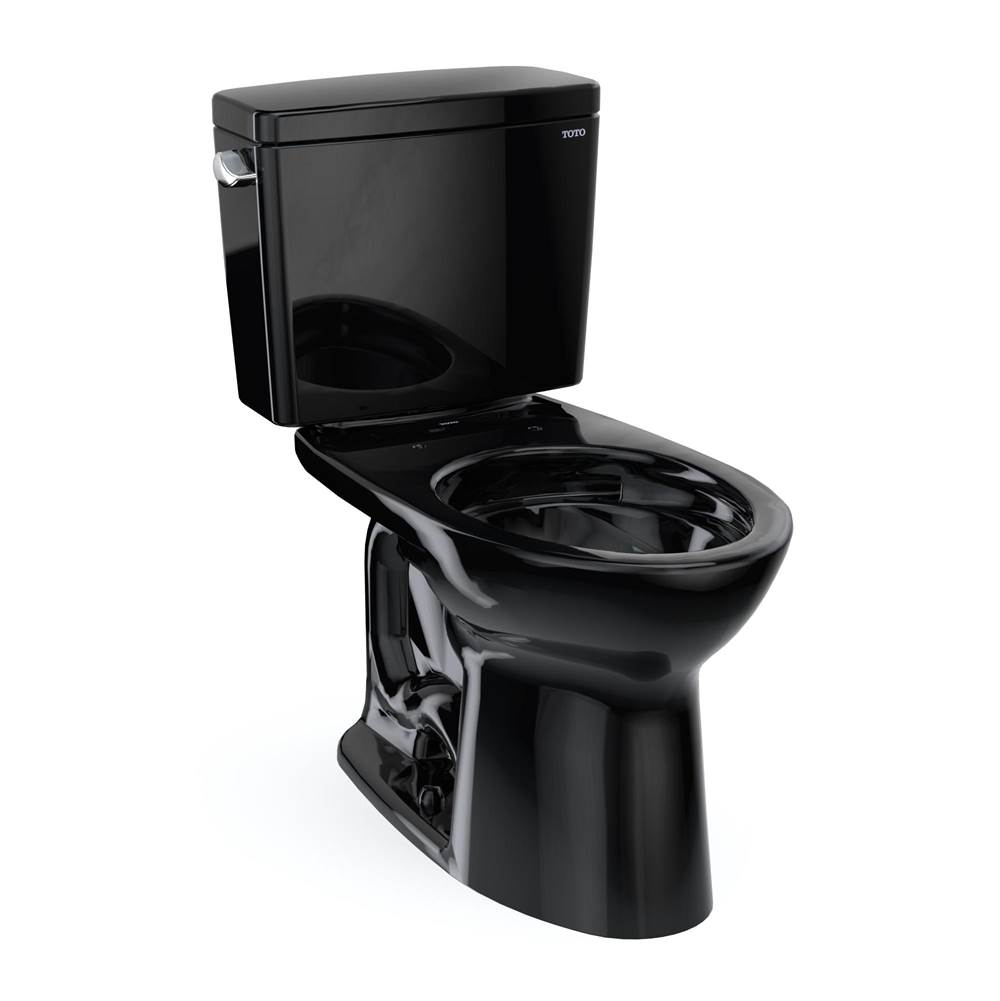 TOTO Toto® Drake®  Two-Piece Elongated 1.6 Gpf Universal Height Tornado Flush® Toilet, Ebony