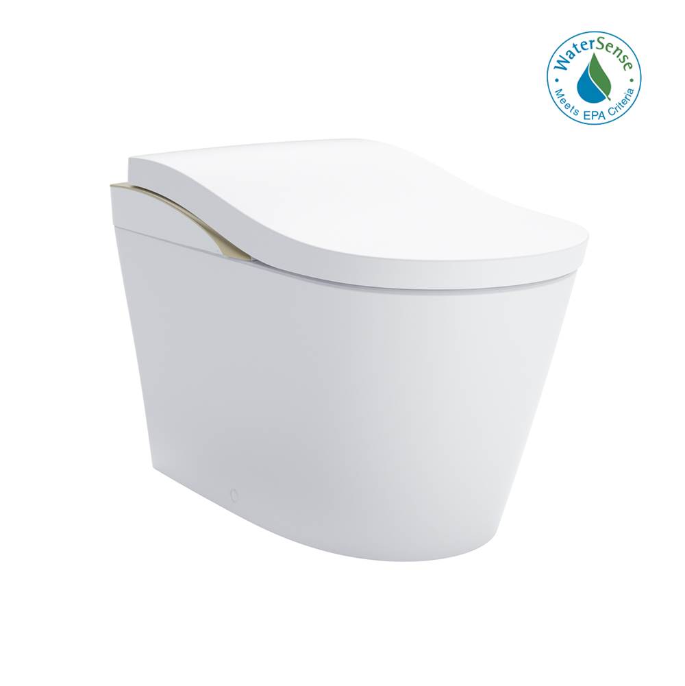 TOTO TOTO Neorest LS Dual Flush 1.0 or 0.8 GF Integrated Bidet Toilet, Cotton White with Nickel Trim - MS8732CUMFGNo.01N