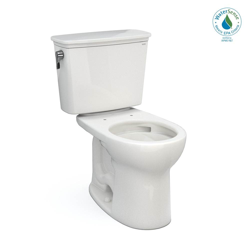 TOTO Toto® Drake® Transitional Two-Piece Round 1.28 Gpf Universal Height Tornado Flush® Toilet With Cefiontect®, Colonial White