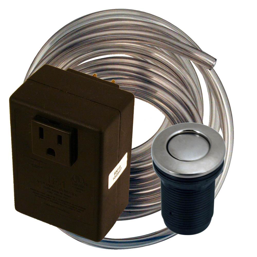 Westbrass Disposal Air Switch and Single Outlet Control Box in Satin Nickel