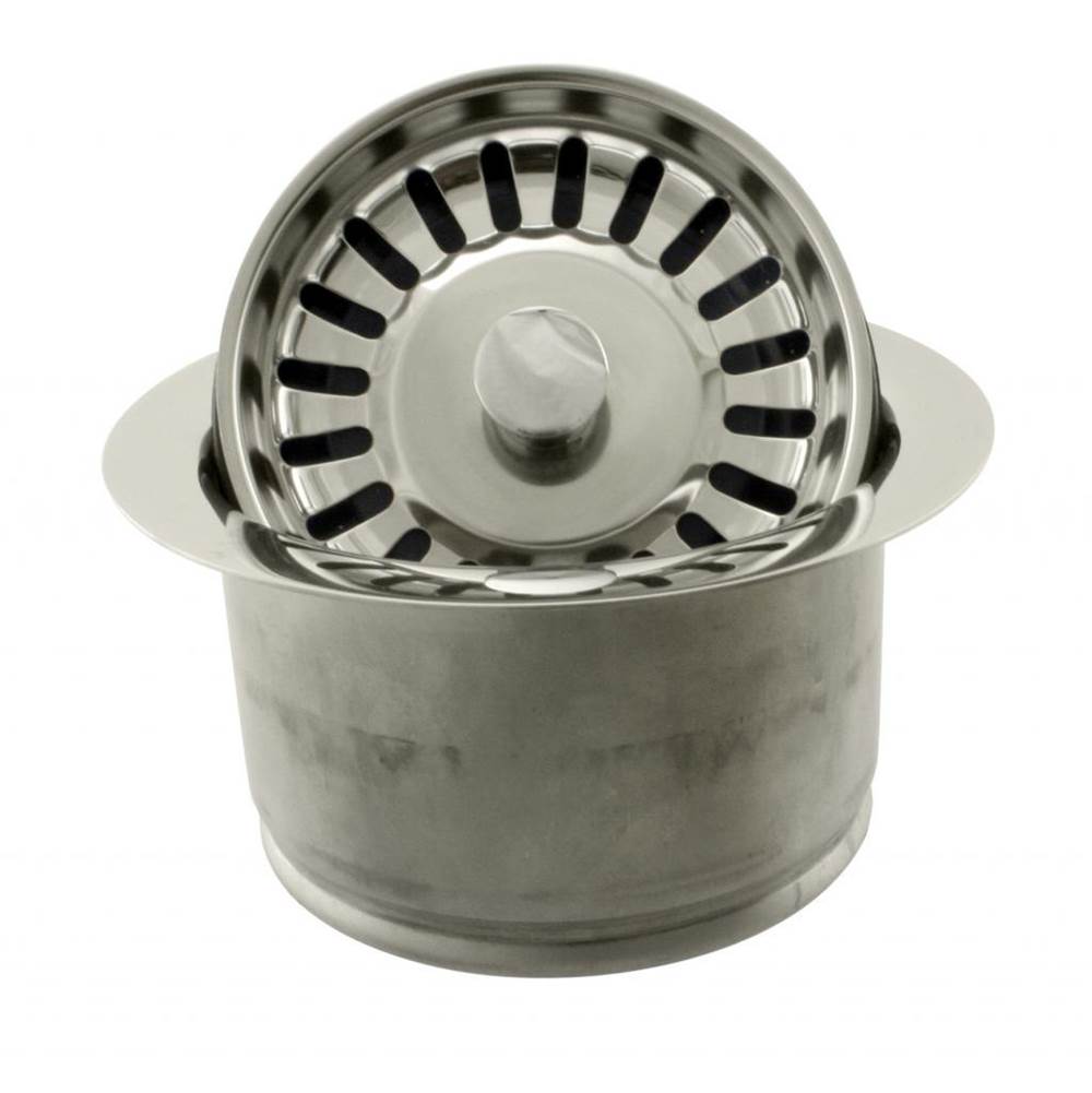 Westbrass InSinkErator Style Extra-Deep Disposal Flange and Strainer in Polished Nickel