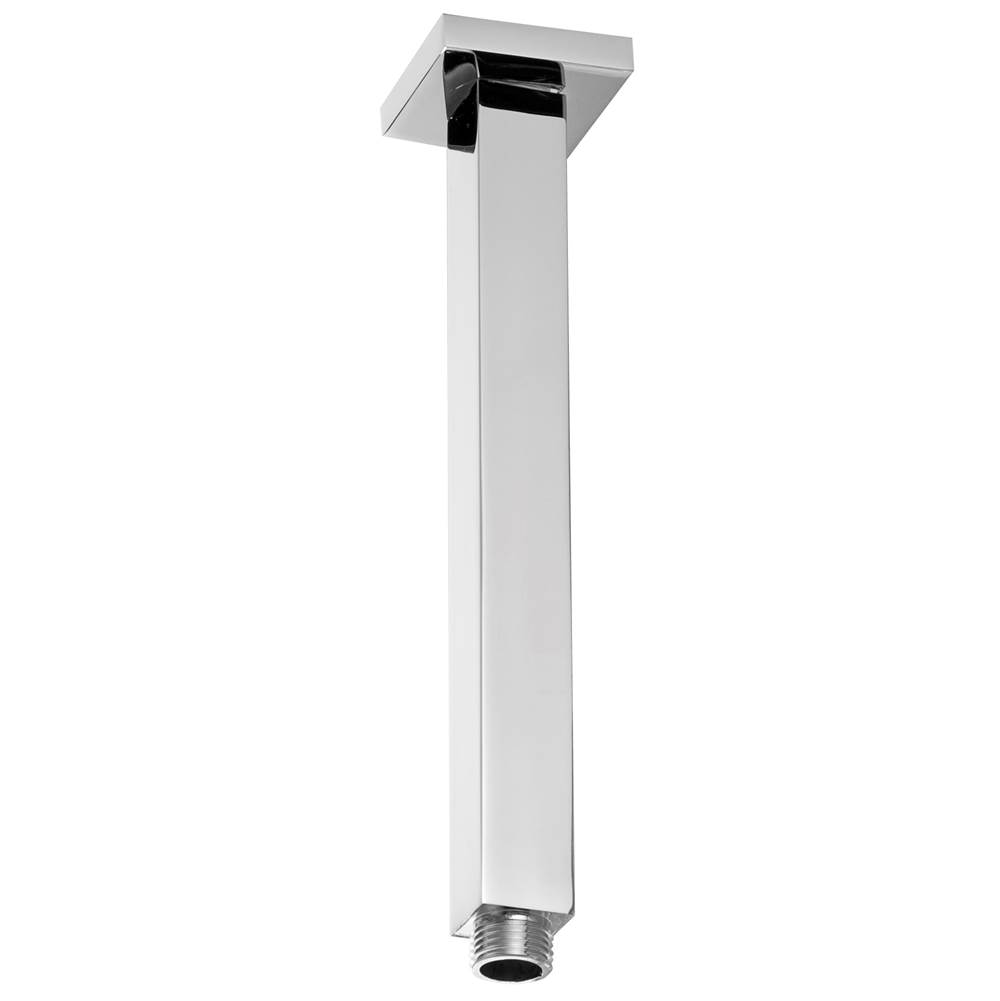 Westbrass Square Ceiling Shower Arm & Flange in Polished Chrme