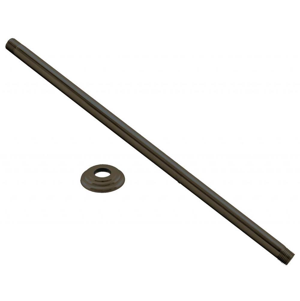 Westbrass 1/2 in. IPS x 24 in. Ceiling Mounted Shower Arm with Flange in Oil Rubbed Bronze