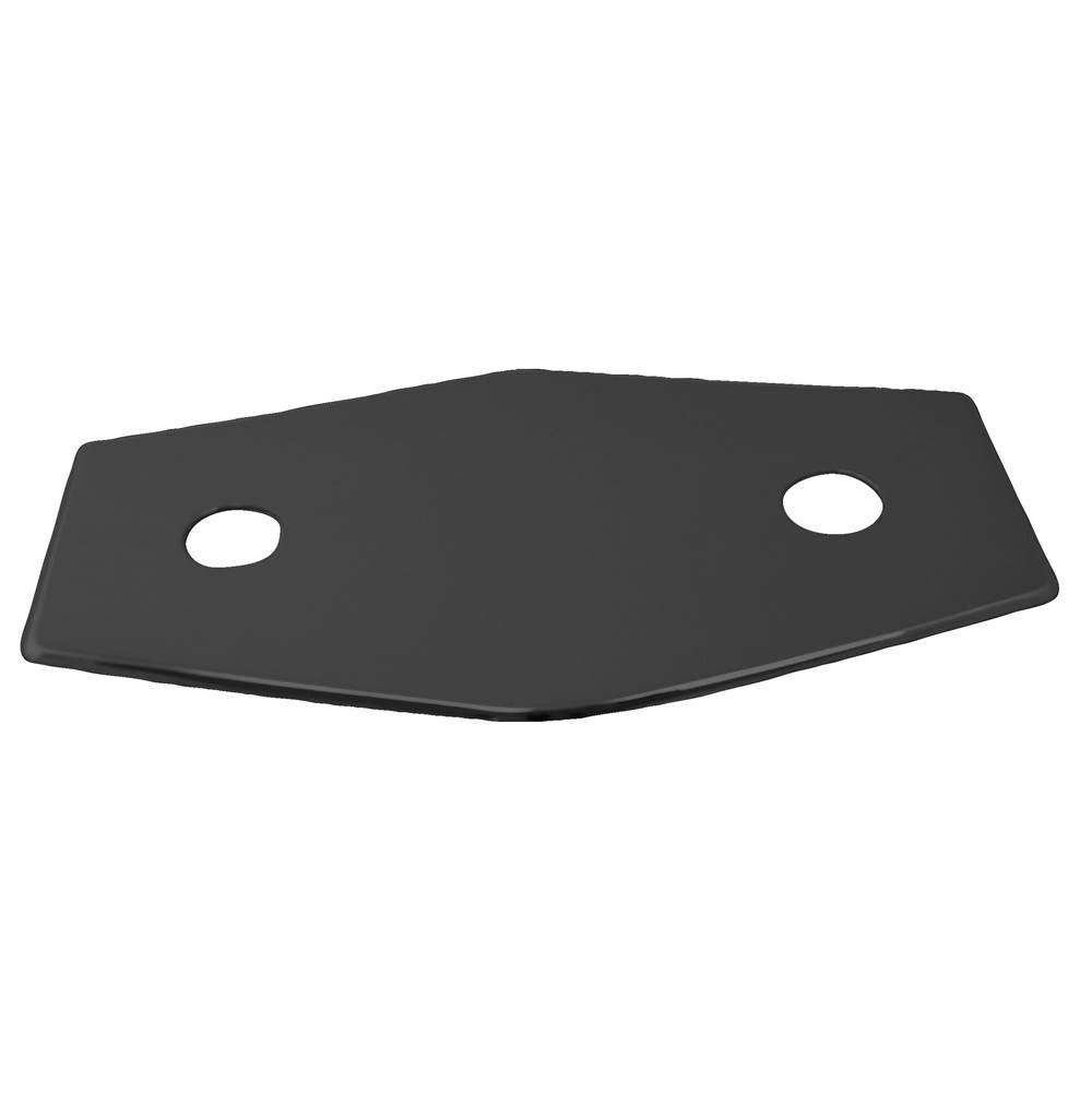 Westbrass Two-Hole Remodel Plate in Powdercoated Flat Black