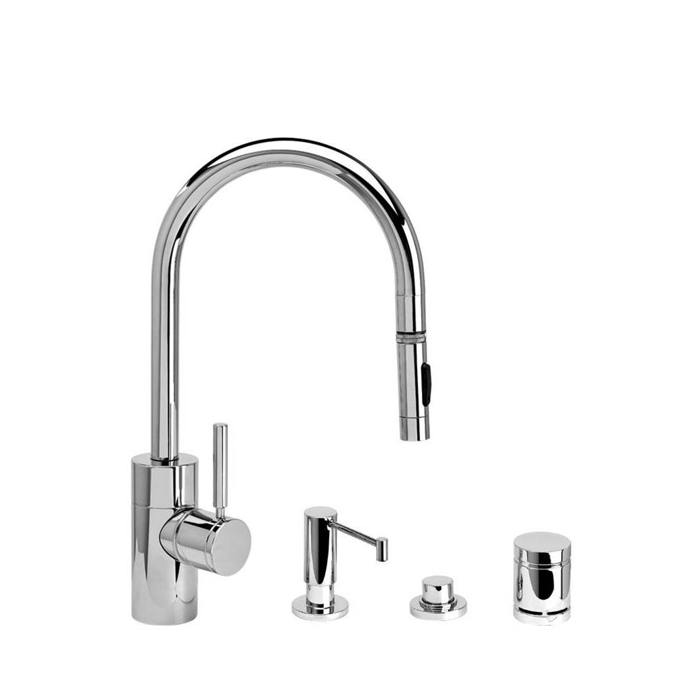 Waterstone Waterstone Contemporary PLP Pulldown Faucet - Toggle Sprayer - 4pc. Suite