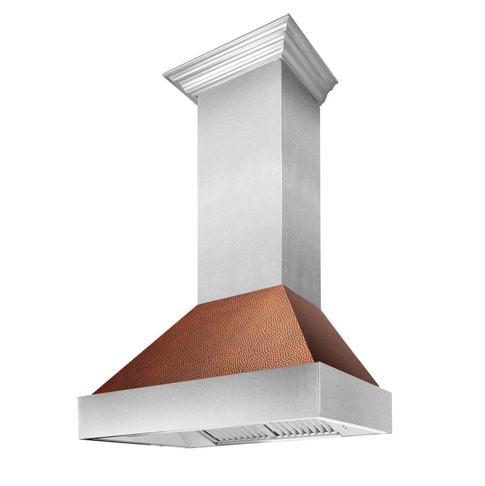 Z-Line 30'' DuraSnow Stainless Steel Range Hood with Hand-Hammered Copper Shell
