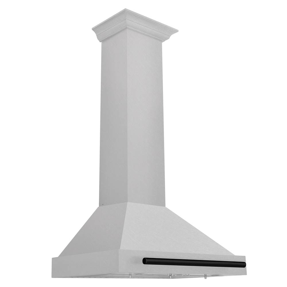 Z-Line 30'' Autograph Edition DuraSnow® Stainless Steel Range Hood with DuraSnow® Stainless Steel Shell and Matte Black Handle